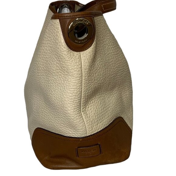 Coach Hadley Leather Medium Duffle Bag 31334 Pebbled Leather - Picture 7 of 15